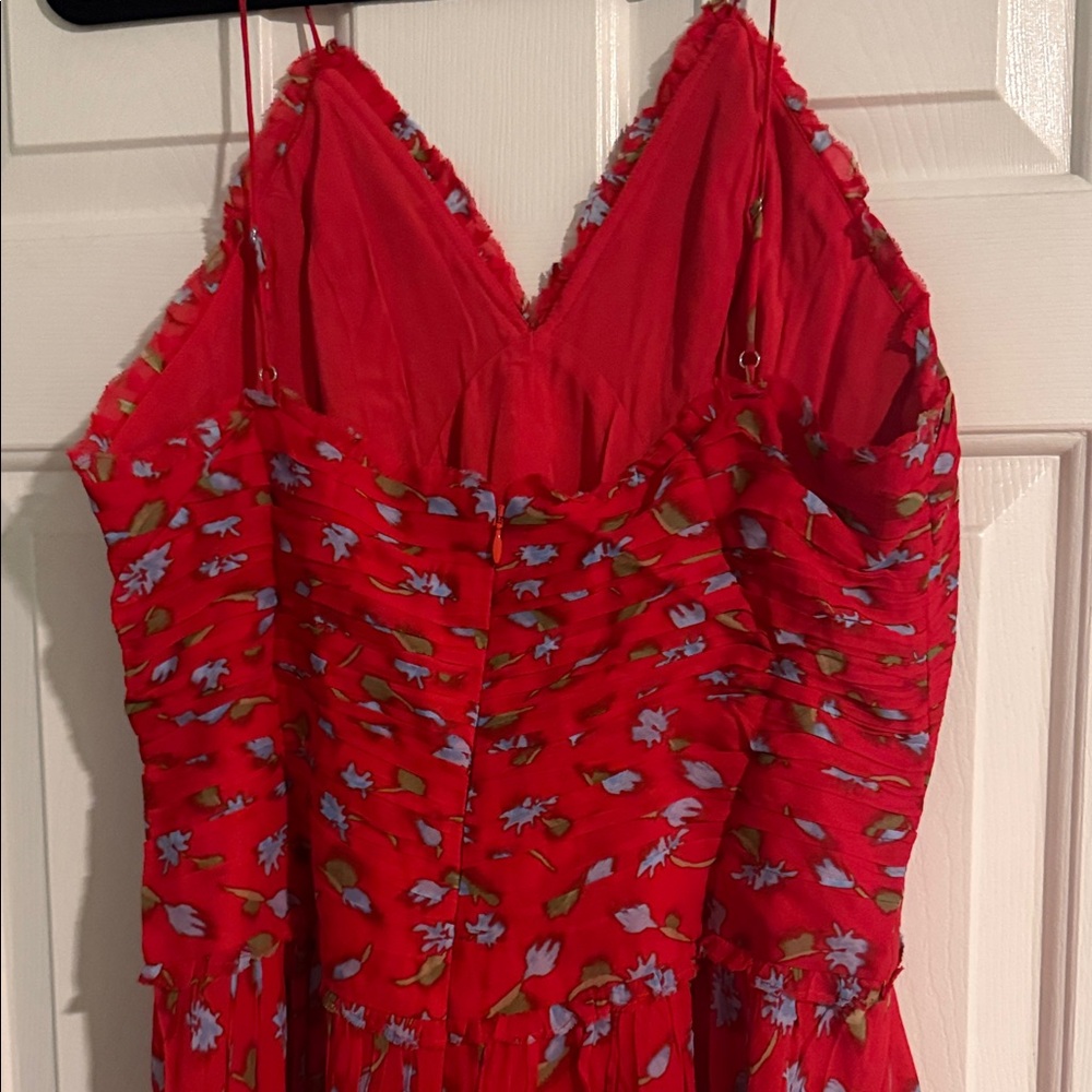 J. Crew Red Floral Midi Dress - Picture 4 of 9